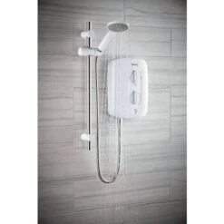 Redring Vital 9.5kw Electric Shower With Push Button White And Chrome