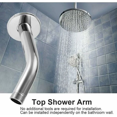 Stainless Steel Shower Hose Round Top Hose Shower Head Extension Hose Extension Wall Mount - Image 5