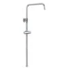 ENKI, Carre, G03, Shower Adjustable Rigid Riser Rail Angled Stainless Steel, Chrome