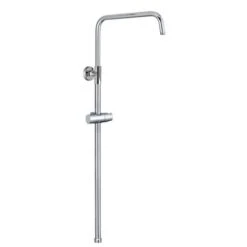 ENKI, Carre, G03, Shower Adjustable Rigid Riser Rail Angled Stainless Steel, Chrome