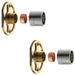 ENKI, P26, Easy Fix Kit Bracket For Thermostatic Mixer Bar, Modern Bathroom Accessories, Solid Brass Body Finish