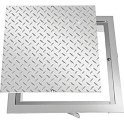 VEVOR Recessed Manhole Cover Powder-coated Drain Cover 50x50cm Steel Lid W/Frame