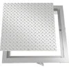 VEVOR Recessed Manhole Cover Powder-coated Drain Cover 60x60cm Steel Lid W/Frame