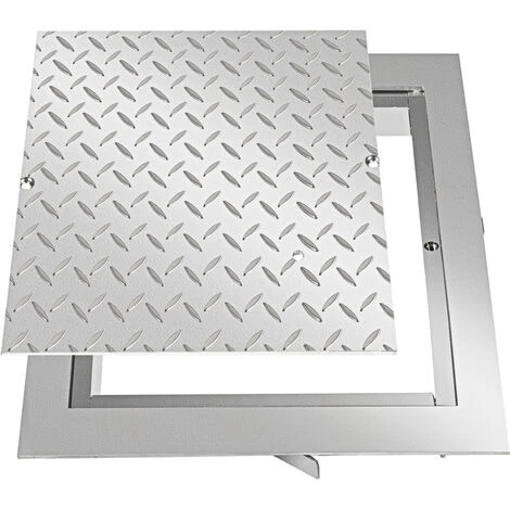 VEVOR Recessed Manhole Cover Powder-coated Drain Cover 40x40cm Steel Lid W/Frame