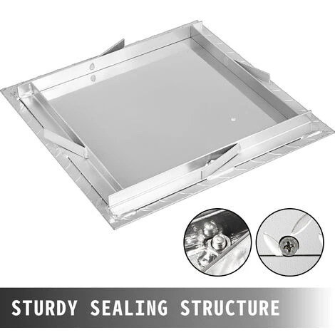 VEVOR Recessed Manhole Cover Powder-coated Drain Cover 40x40cm Steel Lid W/Frame - Image 4