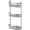 Wholesale Domestic Selena Polished Chrome 3 Tier Wall Mounted Corner Basket