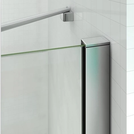 760x900x1850mm Two Frameless Pivot Hinge Doors Walk In Shower Enclosure Glass Screen Cubicle - Image 4