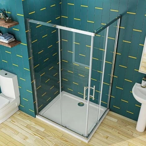 SKY Sliding Corner Entry 760 X 760 Mm Shower Enclosure 6mm Extra Toughened Safety Glass Sliding Cubicle Door - Image 2