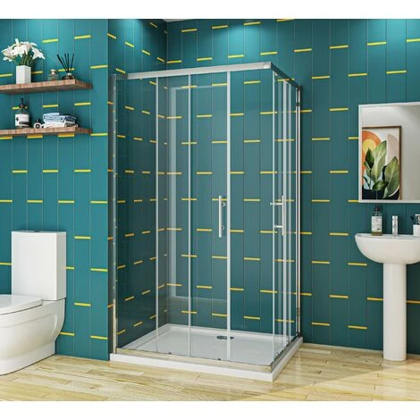 SKY Sliding Corner Entry 760 X 760 Mm Shower Enclosure 6mm Extra Toughened Safety Glass Sliding Cubicle Door - Image 3