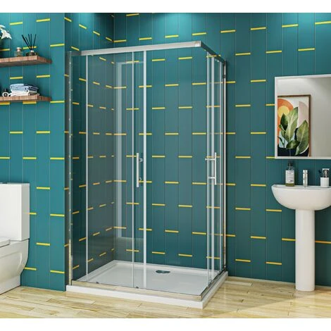 SKY Sliding Corner Entry 760 X 760 Mm Shower Enclosure 6mm Extra Toughened Safety Glass Sliding Cubicle Door - Image 4