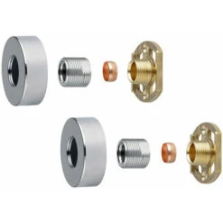 Round Bar Valve Easy Plumb Fixing Kit For Exposed Thermostatic Shower Valve Tap