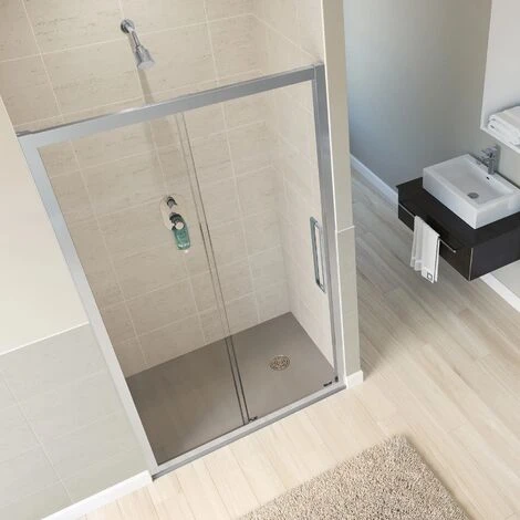 Lakes Coastline Bay Sandown 1200mm Sliding Door Shower Door Cubicle Enclosure, No Side Panel-No Tray