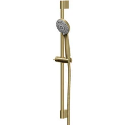 Colore Round Brushed Brass Shower Slide Rail Kit