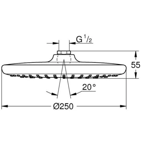 Grohe Grohtherm Concealed Shower Set With Thermostatic Mixer, XXL 250 Head Shower And Hand Shower, Chrome (34727000-XXL2) - Image 3