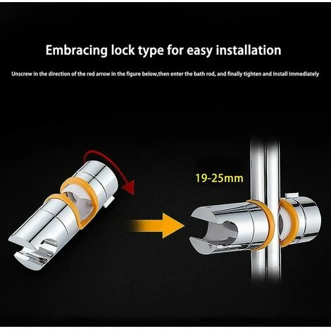Shower Head Holder, Replacement Shower Holder For Adjustable Sliding Bar (19mm-25mm) - Image 5