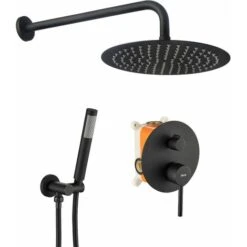 Concealed Shower Set Rea Lungo Black + Box
