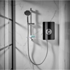 Triton Aspirante 9.5kW Electric Shower Modern Black Gloss 5 Spray