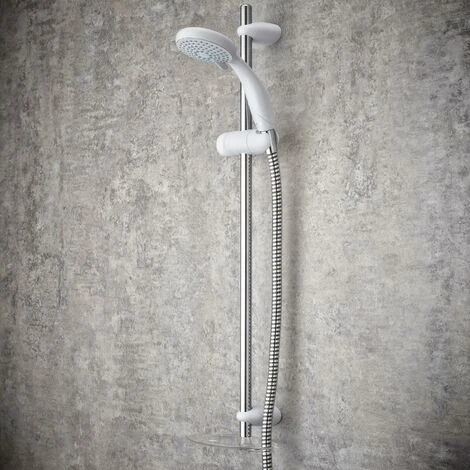 Mira Nectar Shower Fittings Kit + 1.25m Hose - White/Chrome - Image 2