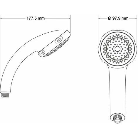 Mira Logic Adjustable Mode Shower Head Chrome - Image 3