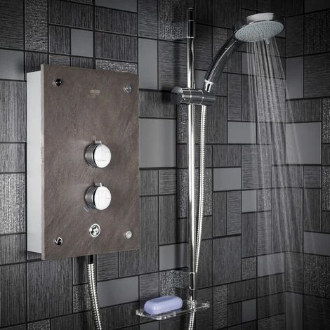 Mira Galena Electric Shower - 9.8kW Slate Effect