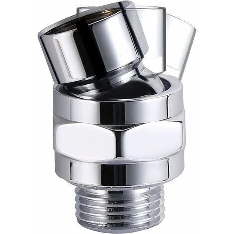 MODOU Adjustable Brass Swivel Ball Joint, Connect To Shower Arm, Adjustable Shower Arm Head Angle Swivel Ball Joint In G1/2 Chrome Brass