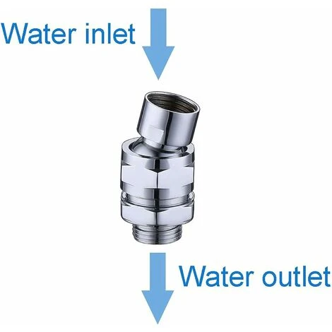 MODOU Adjustable Brass Swivel Ball Joint, Connect To Shower Arm, Adjustable Shower Arm Head Angle Swivel Ball Joint In G1/2 Chrome Brass - Image 5