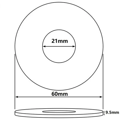 LITZEE 21mm Chrome Steel Clamp Vent Valve Hole Cover 9.5mm Size (10 Pieces) - Image 2