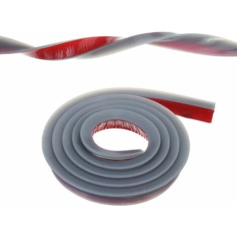 LITZEE 2 ME Gray Silicone Shower Barrier Retention System, Self Adhesive Rubber Shower Threshold, Water Dam, Waterproof Door Seal For Bathroom Floor - Image 2