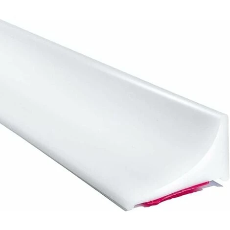 LITZEE 2 ME White Silicone Shower Barrier Retention System, Self Adhesive Rubber Shower Threshold, Water Dam, Waterproof Door Seal For Bathroom Floor