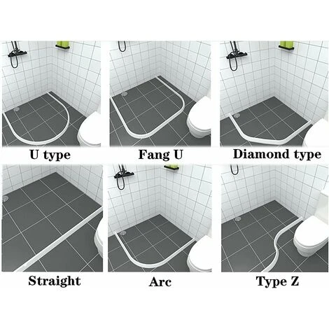 LITZEE Flood Barrier Threshold Bar Internal Door Seal Collapsible Shower Strip Bathtub Screen For Wet And Dry Separation Suitable For Kitchen And Bathroom (100cm, White) - Image 4