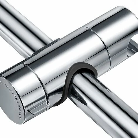 Universal Hand Shower Holder, Adjustable Hand Shower Holder, 360° Rotatable Hand Shower Holder For 18-25mm OD Slide Bar, ABS Quality Plastic, Chrome Plated - Image 4
