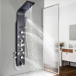 Panel Shower Column Multifunctional Shower System Massaging Nozzles Shower Panel Multifunctional Shower Tower Controlled By Separate Switching