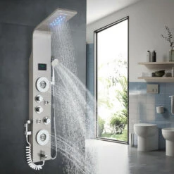 Large Hydromassage Shower Anel LED Shower System With Large LCD Screen