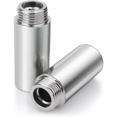 Shower Head Extension Arm 2pcs Straight Bathroom Shower Head Extension Arm Stainless Steel Shower Extension Tube Handheld Shower Extra Hose Pipe Shower Hose Extension Arm For Fixed Shower Head