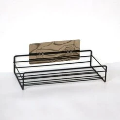 Adhesive Bathroom Shelf, No Drilling Shower Caddy, Rectangular Shower Storage Organizer, Metal Shower Caddy For Bathroom, Kitchen