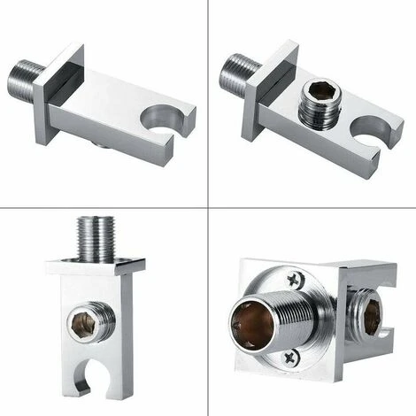 Shower Outlet Elbow Bracket, Sliver Shower Spray Head Bracket, Wall-Mounted Smooth Thick Veneer - Image 4