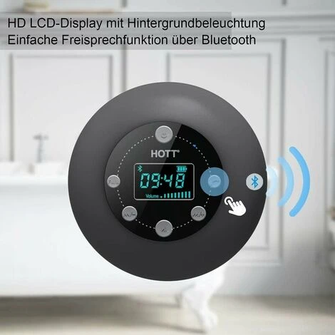 Shower Radio Bluetooth 5.0 Waterproof Speaker Wireless Bathroom Music - Image 4