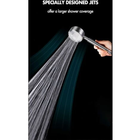 304 Stainless Steel High Pressure Shower Head, Water Saving Bathroom Shower Head Easy Installation - Waist Shaped Spray Method - Image 3