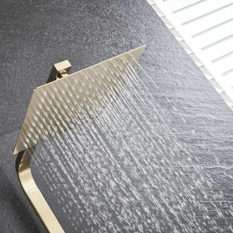 Shower Mixer Taps Shower Set Shower System 3-Function With Rainfall Shower Handheld Bath Tub Brushed Gold - Image 4