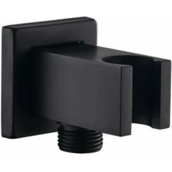 Snow-Wall Connection Elbow With Shower Bracket 1/2" Brass Square Fitting（Black）