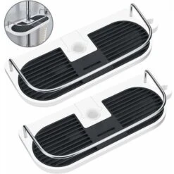 Rose Pink-2PCS No Drilling Shower Shelf For Shower Rail - Bathroom Organizer Holder For Shampoo, Fits 19mm - 25mm Rail