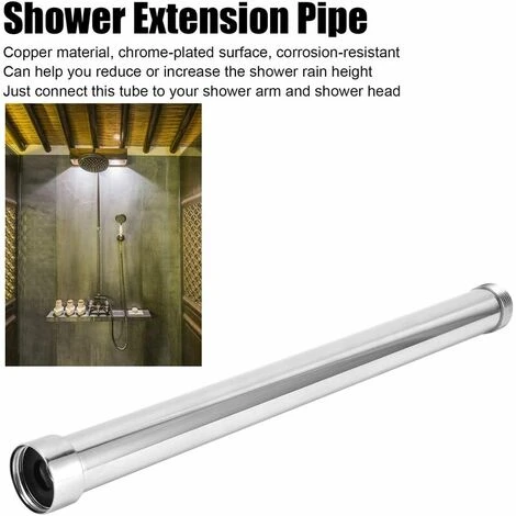 300MM Stainless Steel Shower Extension Rod Shower Lift Hose Extension Rod Extension Rod - Image 2